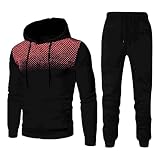 Trainingsanzug Herren, Winter Jogginganzug Camouflage Sportanzug Mit Samt Gefütterte, Männer Kapuzenjacke + Jogginghose, Sweatshirt Und Hose, Übergröße Sportsets Kapuzenjacke+Hosen Fitness Laufanzug