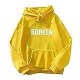 Damen Pullover Sweatshirt Graphic Sweatjacke Hoodie Mit Kapuze Streetwear Langarm Frauen Casual Solid Contrast Splice Tops Kapuzenpullover Slim Fit Freizeit Training - Pulli Fitness Athletic Sporttop