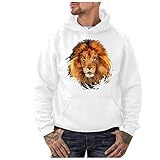 JIAYOUA Hoodie Herren Tier Drucken Kapuzenpullover Langarm Sportpullover Große Größen Trainingsshirt Basic Kapuzenpulli Männer Herbst Winter Casual Sweatshirt mit Kapuze Top Trainingsanzüg