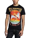 Led Zeppelin Herren Ledzeppelin_usa Tour '75_Men_bl_ts: L T-Shirt, Schwarz (Black Black), Larg