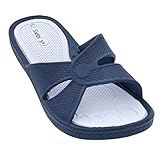 Siebi's Sebi's Badeschuhe Slides Föhr - auch für die Dusche (Navy, Numeric_40)