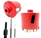 Dr. Diamond | Diamantbohrkrone Dosensenker Ø 68 mm Ø 82 mm, Kernbohrer M16 mit Sechskant oder SDS-plus Aufnahme, Lochsäge & Dosenbohrer (Ø 82 mm mit Sechskant Adapter-Set)