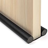 Zugluftstopper Für Türen Fenster 2X Luftzugstopper Türdichtung 96 CM， Zuschneidbar Waschbar Durchzug Lärmschutz Türluftstopper Luftzugstopper Schw
