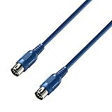 Adam Hall Cables K3MIDI0300BLU 3 Star Serie MIDI-Kabel (3m) b