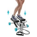 Stepper für Zuhause 2 in 1 Mini Drehstepper Hometrainer Stepper klein Stepper Fitnessgerät für Bein- und Po-Training, Hometrainer Fitnesstraining Stepper mit Display, Up Down Stepper & Side Stepp