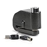 TIANYIA HEZB Motorrad Alarm Elektrische Auto Motorrad Alarmschloss Fahrradschloss Sicherheit Diebstahlschloss Moto Scheibe Bremsschlösser Autozubehör (Color : Black)
