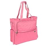 Semiter wasserdichte Windeltasche, Nylon-Polyester-Material zum Aufhängen Langlebig Zuverlässige Reisewindeltasche Multifunktionales Design für Mutter Baby Ausgehen(Korallrot)