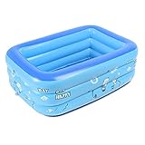 XIEJING Planschbecken，Aufstellpool Kinder Badewanne Baby Home Nutzung Paddling Pool Aufblasbares Quadratisches Schwimmbad Kinder Aufblasbare Pool (Color : L)