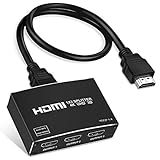 4K HDMI Splitter 1 in 3 Out, 4K HDMI Verteiler 【Mirror Only】Unterstützt 4K@30HZ, 1080P, 3D, HDR, HDCP, DTS/Doby-True HD für Xbox PS5 PS4 Fire Stick Roku Blu-Ray Player DVD【mit USB Kabel】