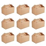 Bhina 10 Stück Verpackung Karton Box,Kraftpapier Faltschachtel,Geschenkschachtel Papier,Geschenkboxen,Geeignet für Geeignet für Kuchen,Kekse,Pizza,Brathähnchen,Verpackungsboxen Z