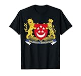 Singapur T-Shirt Wappen Tee Flagge Pulau Ujong T-S