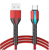 MMLC Typ C Ladekabel,2,4A Schnellladung mit automatischer Ausschaltanzeige,USB C Kabel Schnellladung Kompatibel mit Samsung Galaxy S10/S9/S8/S20 Plus/A51/A11,Note 10 9 8 und Anderen USB-C G