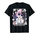 Gothic Anime Girl Gothic Schwarz Ästhetisch Kaffee Katzenliebhaber T-S