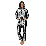 ArcherWlh Holloween,Leggings Damen Set,Herbst/Winter Heißer Halloween Digital Print Sweatshirt Jack Fleece Overall Europa und Amerika Loser Overall-BES015_