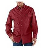 Carhartt Herren Big & Tall Oakman Arbeitshemd S09, Dunkelrot (Closeout), Large H