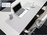 Bubm Mauspad, Matte, Schreibunterlage, Kunstleder aus Polyurethan, wasserfest, perfekte doppelseitige Schreibtischauflage für Büro und Zuhause, Ultradünn, 2 mm, 80 x 40,1