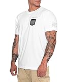 SOURKRAUTS T-Shirt Herren Rico in Größe S - Kurzarm Shirt in Weiß - Männer Tshirt mit Mash B