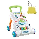 JINGLING Lauflernhilfe Lauflernwagen Mit Musik Und Lichtern, Lauflernhilfe Babywalker Spiel- Und Lauflernwagen Gehfrei Schaukelfunktion Babywippe Für Kinder Von 9-24 M