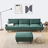 Festnjght Modern Fabric Sofa L Shape, 3 Seater with ottoman-266cm E