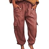WXMSJN New Pocket Casual Pants Spitzenhosen Lange Hosen Multi-Pocket Pants Rot, Grau, Blau, ArmeegrüN