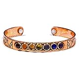 Armband mit 7 Chakramineralien - Magnetisches Kupfer - 7 Chakren Halbedelsteine - CUTE NAILS