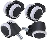 DFJU Lenkrollen, 4 PCS Möbelrolle Bürostuhlrolle 2 Zoll Rollenrolle Ersatzmöbel Hardware R