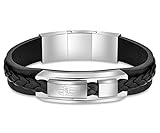 Police Herren-Armband Leder Schwarz Valorious PEAGB2120321