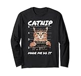 KATZENIP MADE ME DO IT Shirt Funny Kitty Cat Lover Lang