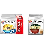 Tassimo Morning Café XL Mild & Smooth, 5er Pack Kaffee Kapseln im Big Pack (5 x 21 Getränke) & Kapseln Jacobs Café au Lait, 80 Kaffeekapseln, 5er Pack, 5 x 16 Getränk