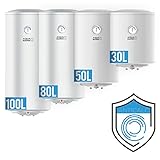 Aquamarin® Elektro ANTICALC Warmwasserspeicher - 30/50/80/100L, 1,5 kW, Wandhängend, EEK B/C, emaillierter Innenbehälter - Warmwasserboiler, Elektrospeicher, Boiler, Heizung, Speicher (50 L)