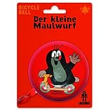Logoshirt - Der kleine Maulwurf - Roller - Retro Fahrradklingel Groß - aus massivem Stahl - Rot - Lizenziertes Original Desig