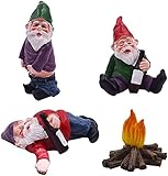 Gartenschmuck Outdoor Micro Landschaft DIY Statue Familie Miniatur Puppenhaus Garten Ornament Für Weihnachten Outdoor Indoor Rasen Patio Yard (4 stücke)