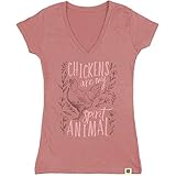 John Deere Do Good Today Women's Chicks Rule The Roost Short Sleeve T-Shirt-Dusty Rose-XXL