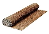 All4All Weidematte Weidesichtschutzmatte mit verwobenem verzinktem Draht Sichtschutz Sichtschutzmatte für Tarasse Balkon Garten Natürlich (120x300cm)