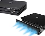 PS4 Pro Lüfter Ventilator Kühler & 5-Port USB Hub Combo Kit– ElecGear Turbo Externe Kühlgebläse 5 Cooling Fan Cooler Auto Luftzirkulation Kühlung Temperatur Schutz USB3.0 Adapter für PlayStation 4