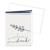 20 Danksagungskarten mit Umschlägen zur Kommunion I DIN A6 I Dankeskarten mit Brief-Umschlag im Set I für Mädchen Jungen I Vielen Dank I dv_473