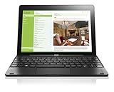 Lenovo Miix 300 25,6 cm (10,1 Zoll HD) Tablet PC (Intel Atom Z3735F Quad-Core Prozessor, 2GB RAM, 64GB eMMC, Touchscreen, Windows 10 Home) schwarz inkl. AccuType T