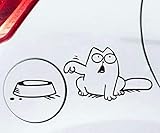Generic Simons Cat Aufkleber Bitte Tanken Futter für Tankdeckel Links oder Rechts frei wählbar (schwarz matt, Tankdeckel Rechts)