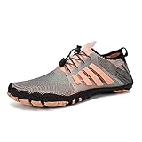 IceUnicorn Barfußschuhe Herren Damen Zehenschuhe Aquaschuhe Fitness Schuhe Aquaschuhe Strandschuhe Walkingschuhe Wasserschuhe(Orange#26, 38EU)