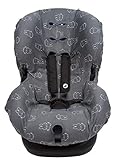 BriljantBaby NIJNTJE/MIFFY ** Universal Sommerbezug/Schonbezug 100% Baumwolle Interlock-Jersey ** 3 UND 5 Punkt Gurt System ** Größe 1 z.B. für Maxi-Cosi Priori/SPS/XP u.a. (Iron Anthrazit)