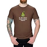 T-Shirt In der Birne muss Mans haben! Intelligenz Wissen Party 13 Farben XS-5XL Fun Witz Spaß Funshirt lustige Sprüche Geschenk, Farbe:braun, Größe:3XL