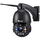 30X Optischer Zoom 5MP PTZ Überwachungskamera Aussen WLAN, Ctronics Dome IP Kamera Outdoor, 150 m Nachtsicht, Personenerkennung, Automatische Verfolgung, Unterstützt SD Karte, IP66, Schw