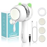 Cahot Elektrischer Fuß Hornhaut Entferner Kit mit Vakuum Absorption, Wiederaufladbare Elektrische Fußfeile Pediküre Werkzeuge mit 3 Köpfen in 3 Geschwindigkeit, Professionelle Pedi-Füße Pfleg