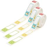 MARKLIFE Thermodrucker-Papierrolle - Kleines Druckpapier, Selbstklebendes Thermopapier zum Drucken von Bluetooth Beschriftungsgerät, 12 x 40 mm, 3 R