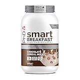 PhD Smart Breakfast Mahlzeitersatz - Proteinreich und Zuckerarm - mit Allen Essenziellen Vitaminen und Mineralstoffen - Hochwertiges Molkenprotein - Abnehmen und Muskelaufbau - 600g, Choc Cereal Milk