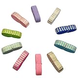 Harvey Sky Chervon Gummiband, 20,3 cm, goldfarben, für Babys, Mädchen, Haarschleife, Basteln, elastische Haarbänder, Haarbänder, 10 Farben x 2