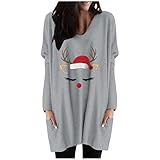 XTBFOOJ Weihnachten Tunika lang Rollkragen rosa Damen Weste Oberteile floryday Sweatjacke Damen Tshirt Damen Sommer sexy zopfpullover Damen Damenmode Herbst Pullover, Royalb