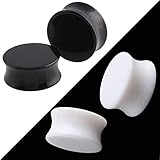 AllRing Piercing Schmuck 2 Stück Acryl Tunnel Tunnelset Dehnstab Plug Dehnungsset Solider Trommelstock Expander Kit Ohrpiercing