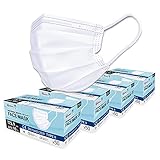 Iris Ohyama, Packung mit 200 Atemschutzmasken 3-lagig BFE 98 Prozent, Easy Fit V-Design Typ II, Einmalgebrauch, Anti-Irritations-Elastik, Größe L - Protective Mask PN-W - Weiß