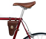 Gusti Rahmentasche Leder - Stephen R. Fahrradtasche für Werkzeug Ledertasche Vintage Braun L